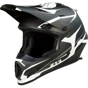 Rise Flame Helmet by Z1R 0110-7224 Off Road Helmet 01107224 Parts Unlimited Drop Ship XS / Black/Matte/White