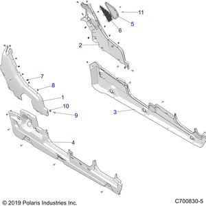 Rocker Assembly, Left, Clip, Bl by Polaris 2636244-070 OEM Hardware P2636244-070 Off Road Express