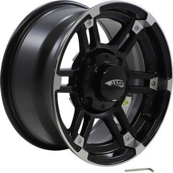 Roll'n 104 Cast Aluminum Wheel Black 14x7-4/137-5+2 by AMS