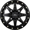 Roll'n 106 Wheel Black 14x7-4/137-5+2 by AMS 4753-046AS Beadlock Wheel 02300946 Parts Unlimited Drop Ship