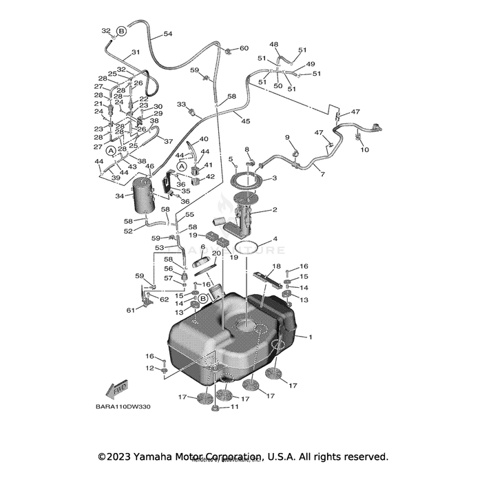 Roll Over Valve Assembly by Yamaha