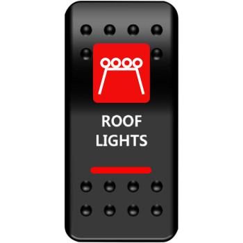 Roof Light Rocker Switch Red by Moose Utility