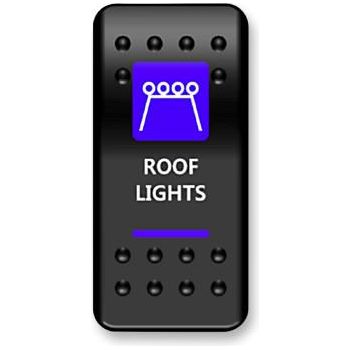 Roof Lights Rocker Switch Blue by Moose Utility