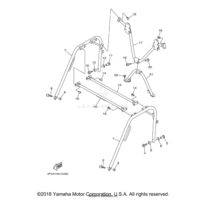 Roof Support Assembly 2 by Yamaha