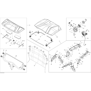 Roof Visor Ass. by Can-Am 705005669 OEM Hardware 705005669 Off Road Express