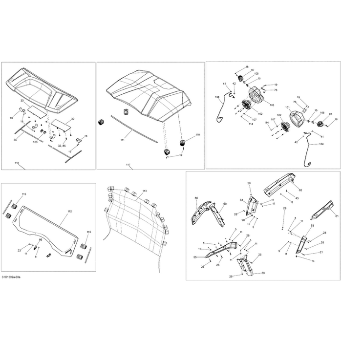 Roof Visor Assy by Can-Am