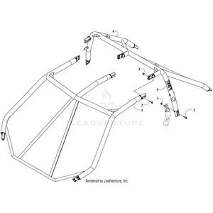 Rops,Front-Ptd Blk (Pro) By Arctic Cat 8506-230 OEM Hardware 8506-230 Core Power Equipment