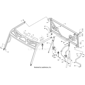 Rops, Front - W/Warning Decals By Arctic Cat 9506-171 OEM Hardware 9506-171 Core Power Equipment