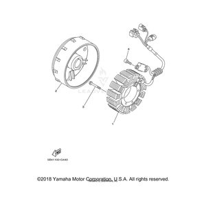 Rotor Assembly by Yamaha 3B4-81450-00-00 OEM Hardware 3B4-81450-00-00 Off Road Express