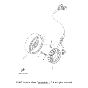 Rotor Assembly by Yamaha 5KM-81450-11-00 OEM Hardware 5KM-81450-11-00 Off Road Express