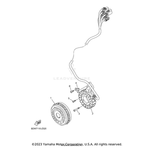 Rotor Assembly by Yamaha BDW-81450-00-00 OEM Hardware BDW-81450-00-00 Off Road Express