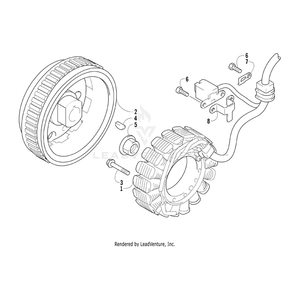 Rotor/Flywheel-Layout (Kokusan) By Arctic Cat 0802-036 OEM Hardware 0802-036 Core Power Equipment