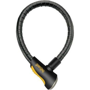 Rottweiler 8023L Armored Cable Lock Black/Yellow 7 Ft by Onguard 45008023L Cable Lock 57-9605 Western Powersports Drop Ship