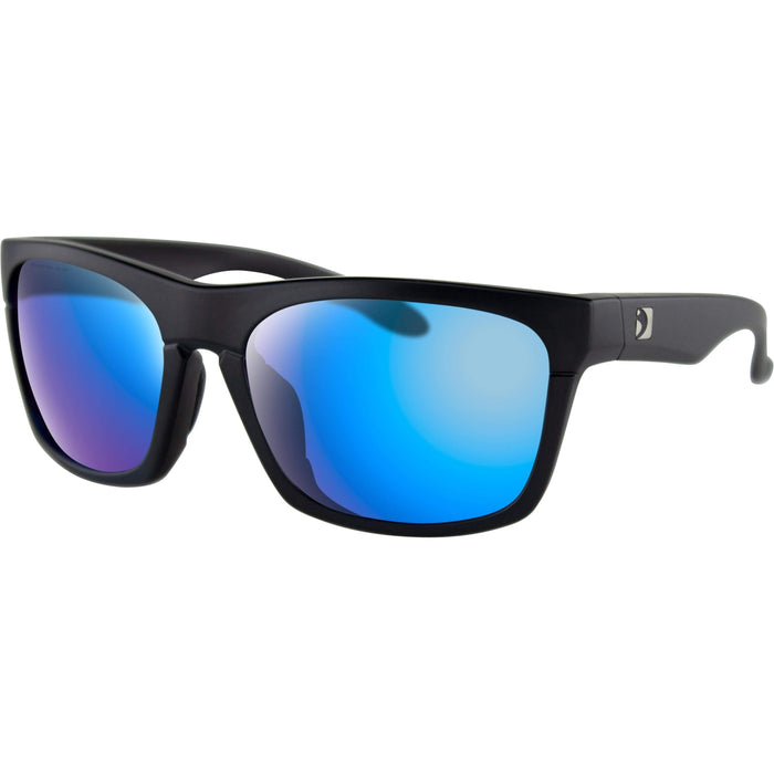 Route Sunglasses Matte Black W/Pur Hd/Light Blue Revo Mirror by Bobster