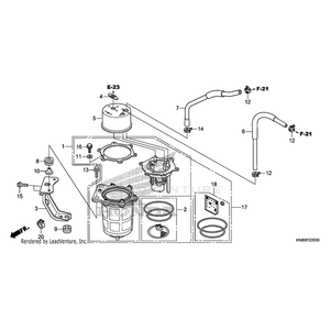 Rubber, Fuel Joint by Honda 16719-HN8-A61 OEM Hardware 16719-HN8-A61 Off Road Express Peach St