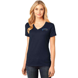 Rugged Radios Classic Ladies V-Neck - Navy Blue by Rugged Radios Rugged Radios