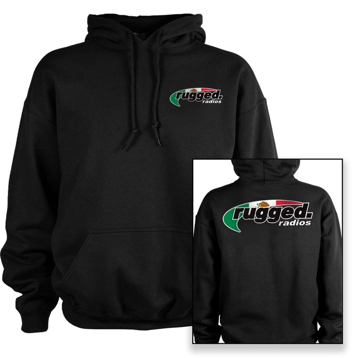 Rugged Radios Mexican Flag Pullover Hoodie - Black by Rugged Radio