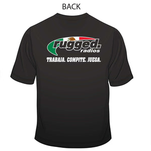 Rugged Radios Mexican Flag T-Shirt - Black by Rugged Radios Rugged Radios