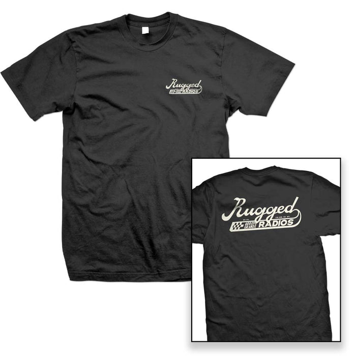 Rugged Radios Script T-Shirt - Black by Rugged Radios