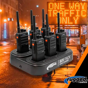 Rugged Rdh16 Uhf Business Band Handheld Radio - Digital And Analog Bundle With Radios And Bank Charger by Rugged Radios Rugged Radios