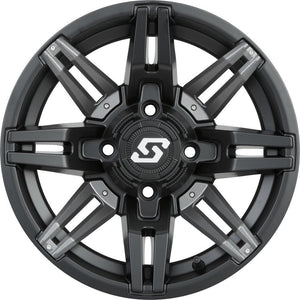 Rukus Wheel Black 14 in. x 7 in. 5+2 +10 mm by Sedona 570-1270 Non Beadlock Wheel 570-1270 Western Powersports Drop Ship