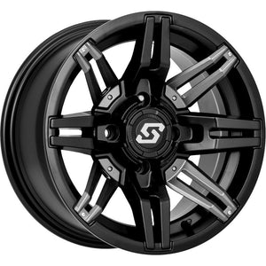 Rukus Wheel Black 14 in. x 7 in. 5+2 +10 mm by Sedona 570-1271 Non Beadlock Wheel 570-1271 Western Powersports Drop Ship