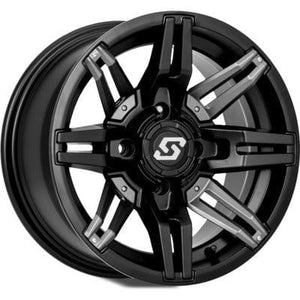 Rukus Wheel Kit w/ Rock A Billy Tire 14X7 4/156 4+3 (+5Mm) Blk/Gunmetal by Sedona 570-5205+570-1273 Premounted Wheel & Tire Kit 570-281439 Western Powersports Drop Ship