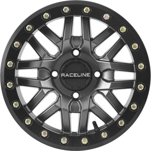 Ryno Beadlock Wheel 14X7 4/156 5+2 (+10MM) Gunmetal by Raceline A91G-47056-52 Beadlock Wheel 570-1612 Western Powersports Drop Ship