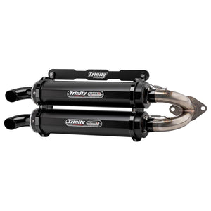 Rzr Rs1 Slip On By Trinity Racing TR-4165S-C2 Dual Muffler TR-4165S-C2 Trinity Racing Cerakote w/ Stainless Y-Pipe