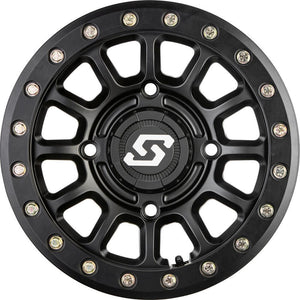 Sano Beadlock Wheel 14X7 4/156 5+2 (+10MM) Black by Sedona A21B-47056+10S Beadlock Wheel 570-2012 Western Powersports Drop Ship