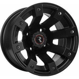 Scorpion Wheel Kit w/ Rip Saw Tire 14X7 4/156 4+3 (+5MM) Black by Raceline 570-5109+570-1530 Premounted Wheel & Tire Kit 570-25373 Western Powersports Drop Ship