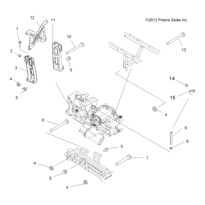 Scr-3/8-16X4 Flg Hx Gr5 Z by Polaris