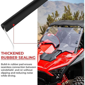 Scratch Resistant Full Windshield Clear for 2020+ Polaris RZR PRO XP / 4 by Kemimoto B0110-01503CL Full Windshield B0110-01503CL Kemimoto