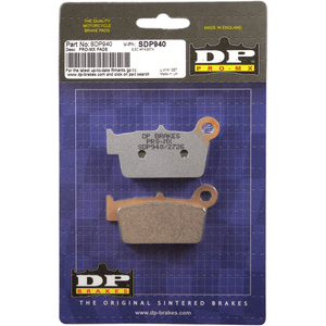 Sdp Pro-Mx Sintered Brake Pads By Dp Brakes SDP940 Brake Pads SDP940MX Parts Unlimited