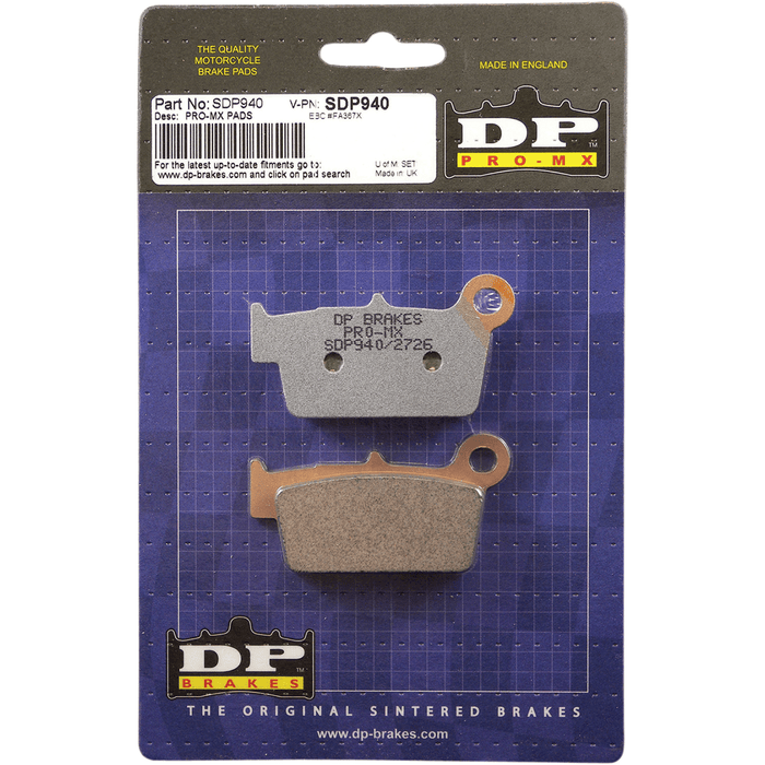 Sdp Pro-Mx Sintered Brake Pads By Dp Brakes