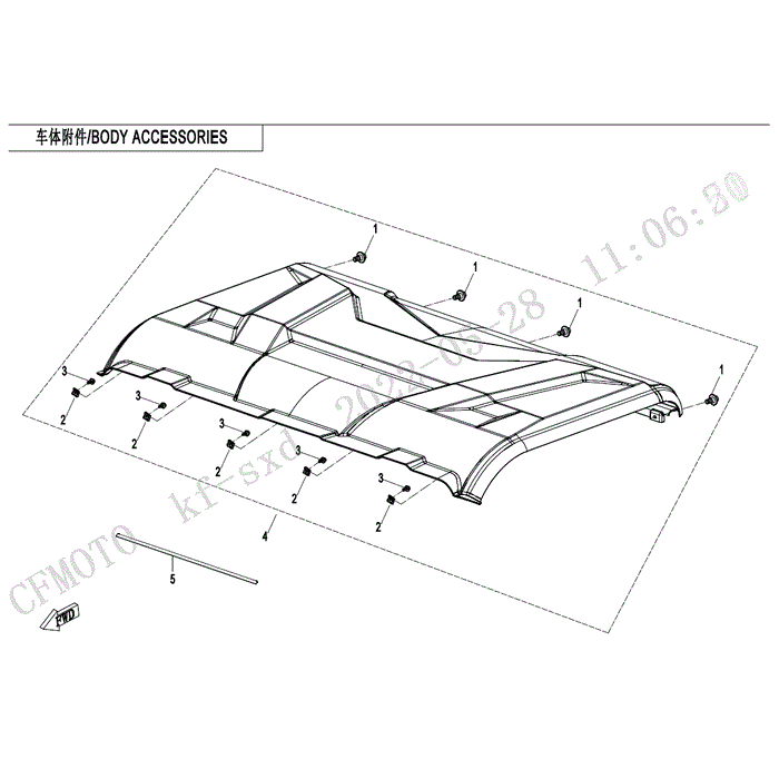 Seal Glue Strap Top Roof by CF Moto