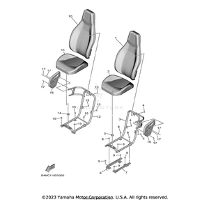 Seat Assembly 2 by Yamaha BG4-K8420-11-00 OEM Hardware BG4-K8420-11-00 Off Road Express Drop Ship