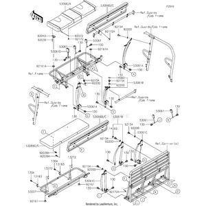 Seat-Assembly,A.Silver+Blk by Kawasaki 53066-0747-61P OEM Hardware 53066-0747-61P Off Road Express Drop Ship