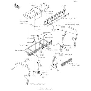 Seat-Assembly,Back,A.Silver+Blk+Bl by Kawasaki 53066-0746-55X OEM Hardware 53066-0746-55X Off Road Express Drop Ship