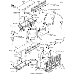 Seat-Assembly,Back,Black/ by Kawasaki 53066-0500-55C OEM Hardware 53066-0500-55C Off Road Express Drop Ship