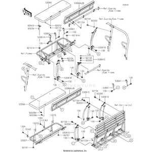 Seat-Assembly,Back,Black+M.Titan by Kawasaki 53066-0568-55C OEM Hardware 53066-0568-55C Off Road Express Drop Ship