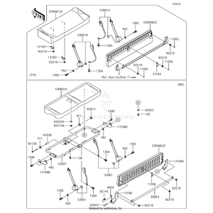 Seat-Assembly,Front,Back,S.M.Bro by Kawasaki 53066-0258-MB OEM Hardware 53066-0258-MB Off Road Express Drop Ship