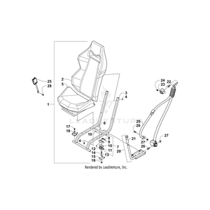 Seat Back-Blk/Orange By Arctic Cat 5506-207 OEM Hardware 5506-207 Core Power Equipment Drop Ship