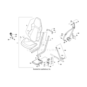 Seat Back By Arctic Cat 5506-137 OEM Hardware 5506-137 Core Power Equipment Drop Ship