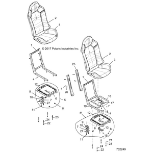 Seat Base by Polaris 5450170 OEM Hardware P5450170 Off Road Express