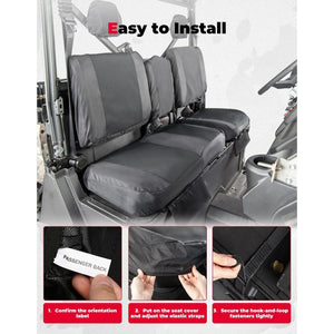 Seat Covers with Pockets for CFMOTO UForce 1000/1000 XL by Kemimoto B0109-02701BK Seat Cover B0109-02701BK Kemimoto