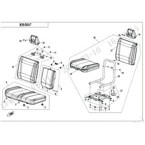 Seat Frame by CF Moto 5HY0-131010 OEM Hardware 5HY0-131010 Northstar Polaris