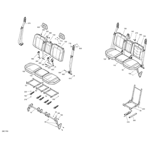 Seat Support by Can-Am 708001688 OEM Hardware 708001688 Off Road Express