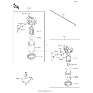 Separator,Water by Kawasaki 16165-0012 OEM Hardware 16165-0012 Off Road Express Peach St