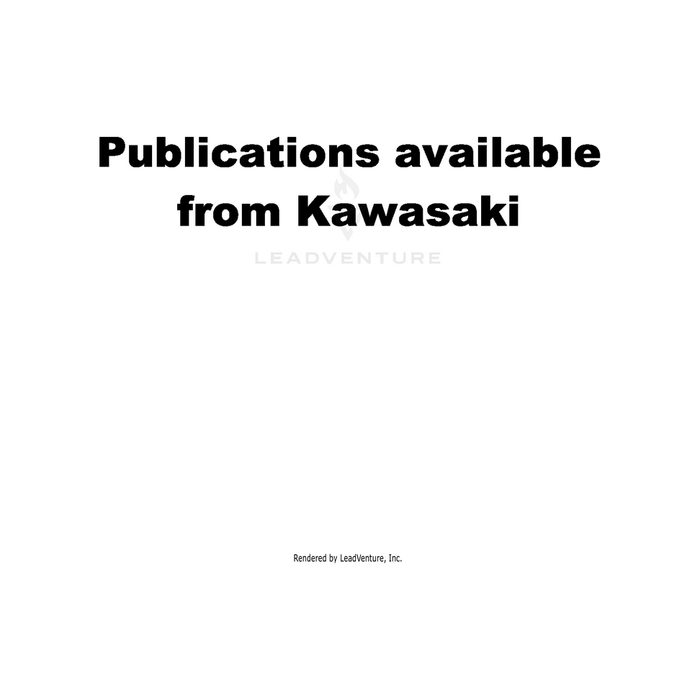 Service Manual,Krf800Aff by Kawasaki